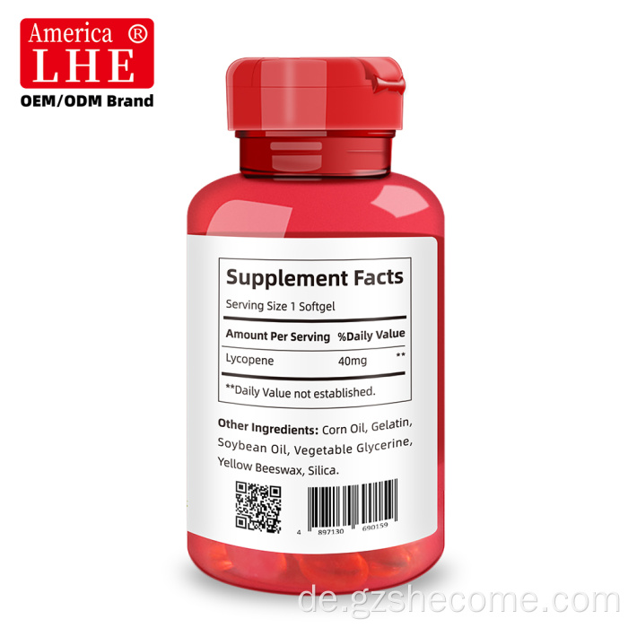 Shecome Lycopine Softgels Antioxidans für die Gesundheit des Prostata-Herzens